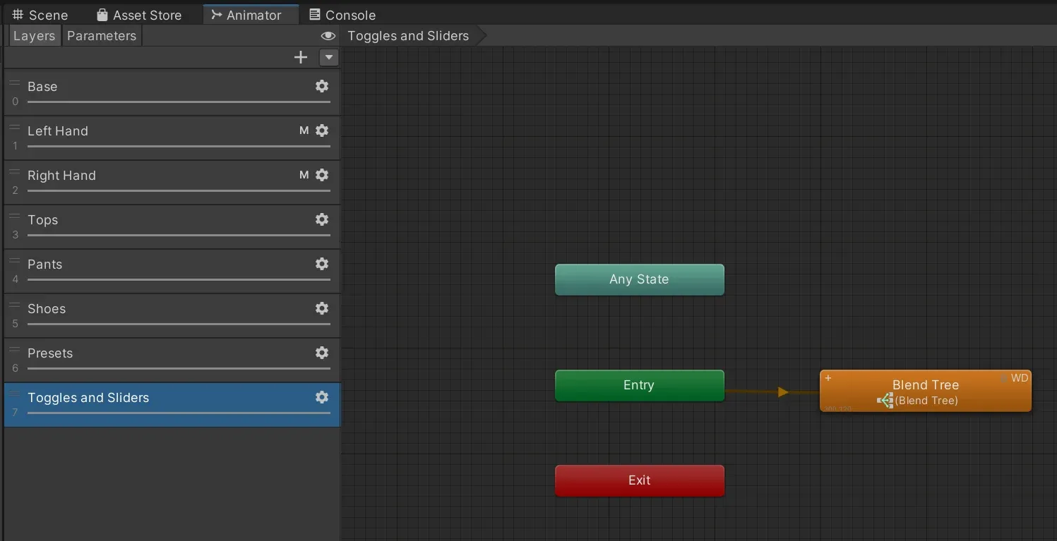 Screenshot of the FX animator included in Avatar Framework.